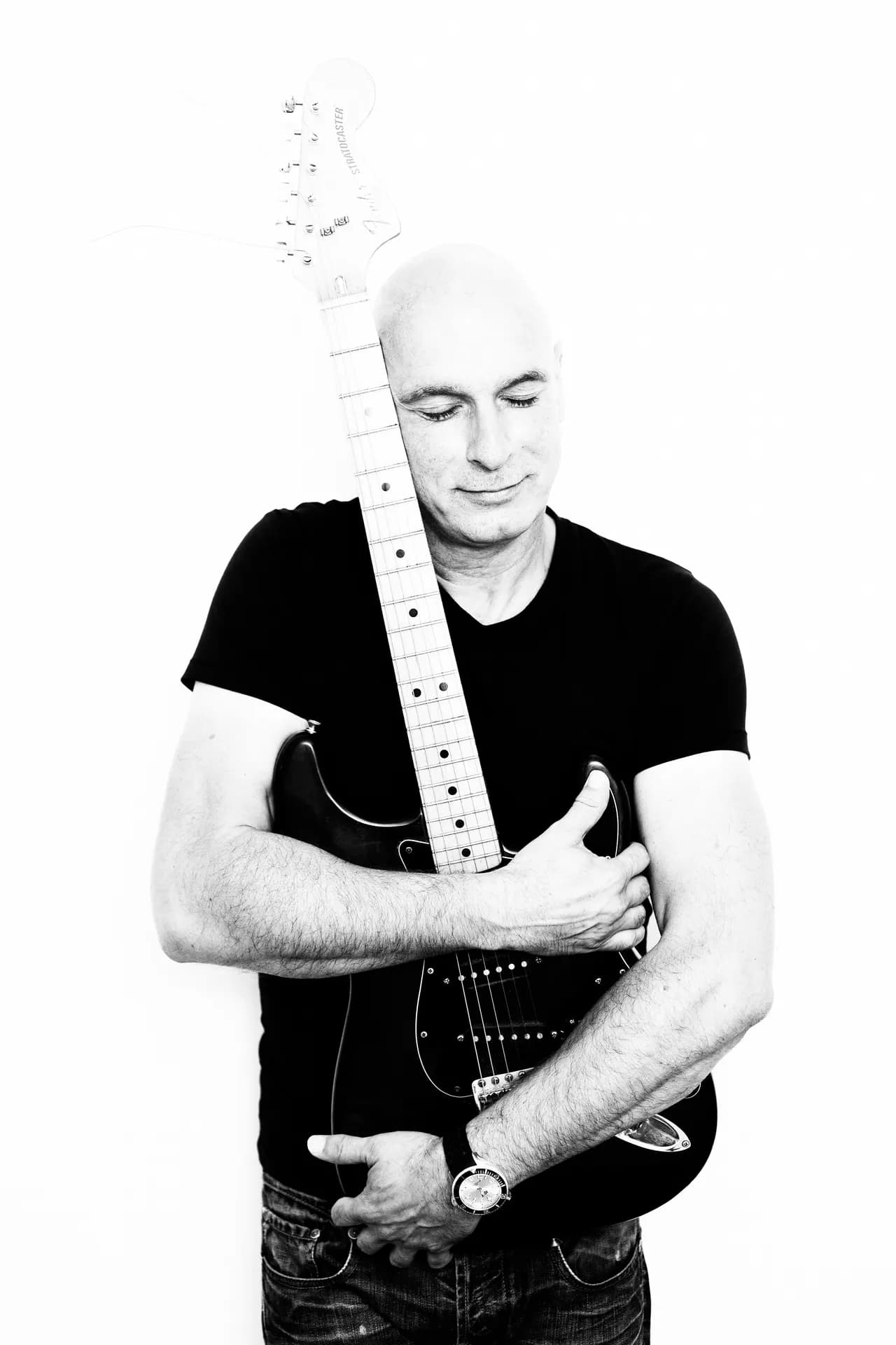 Black and white professional headshot by Kwaak Photography