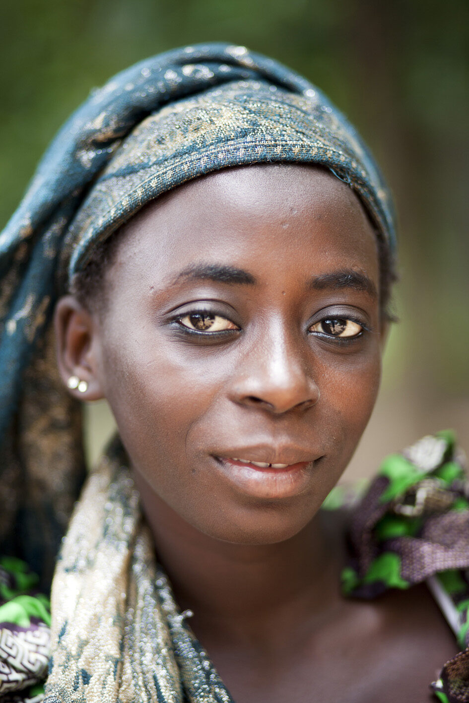 Portrait captured on film in Gambia